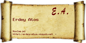 Erdey Atos névjegykártya